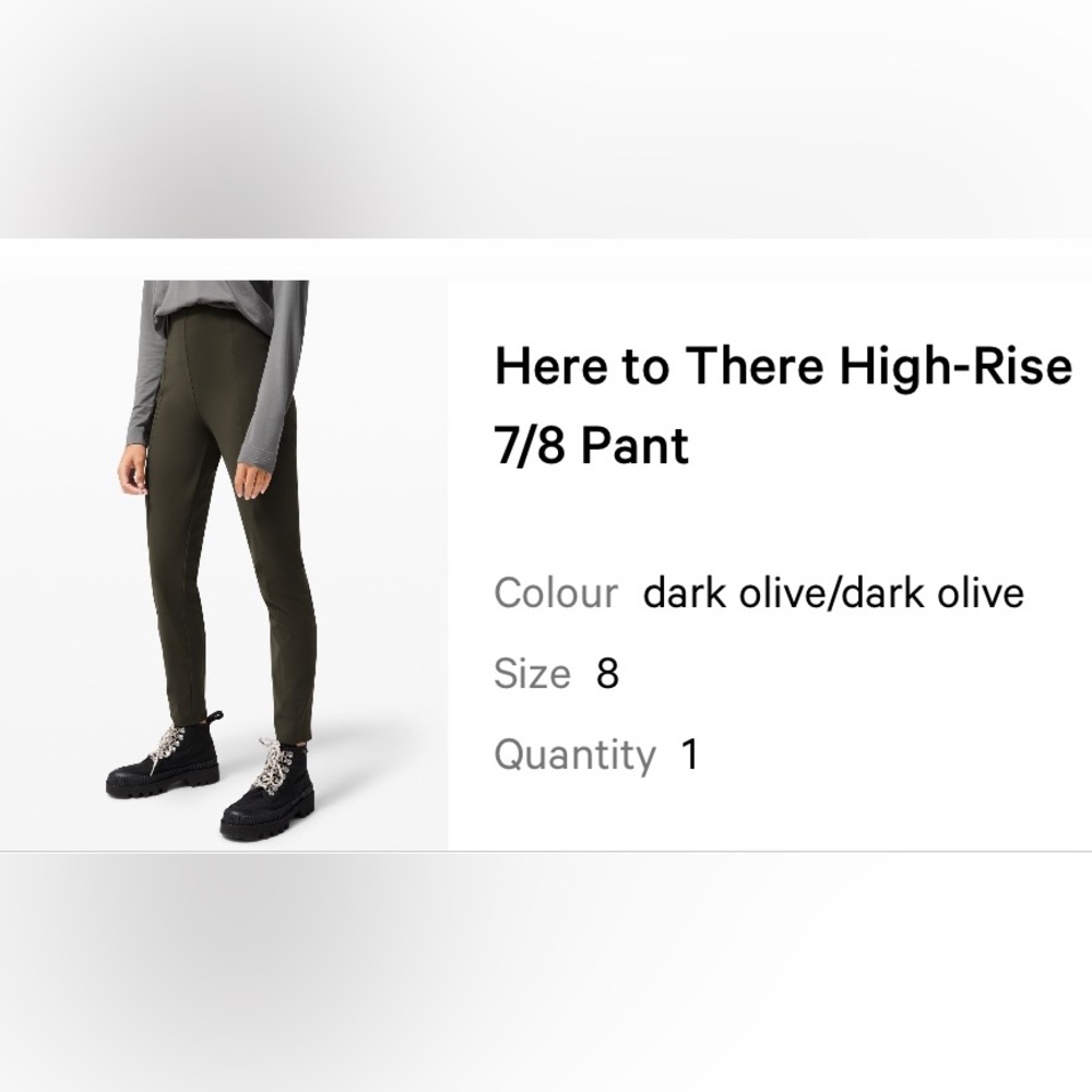 Lululemon Here to There High Rise Pant 8